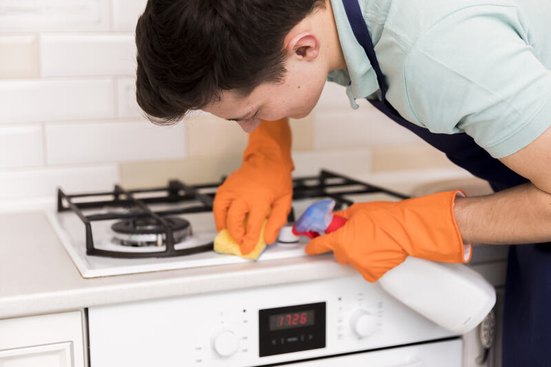 how to clean burnt stove top