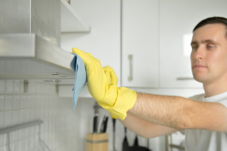 how to clean kitchen hood