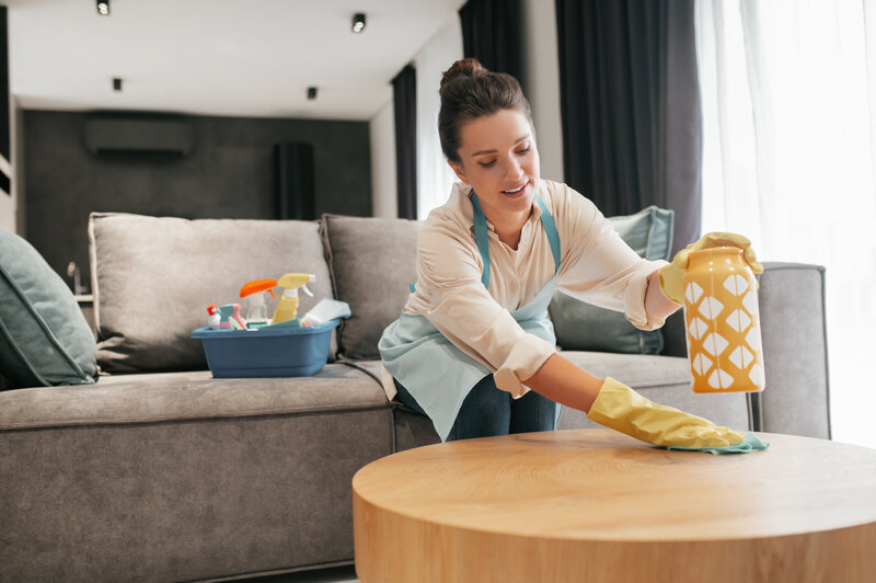 how to clean living room