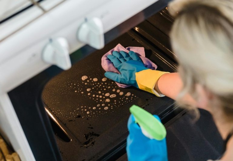 cleaning a self cleaning oven with oven cleaner