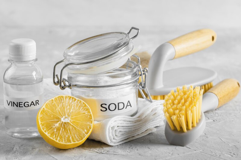 baking soda and vinegar for cleaning bathroom